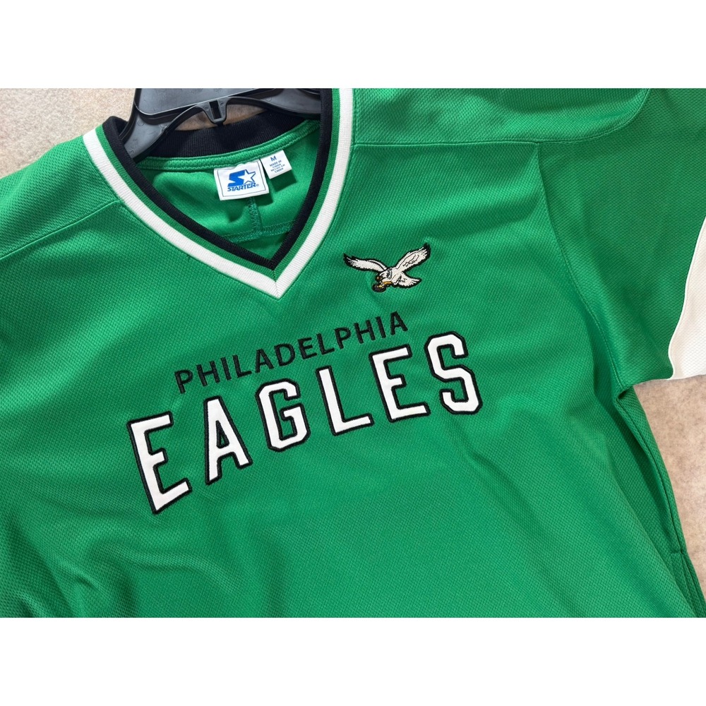 Starter Philadelphia Eagles Jersey Mens Medium Kelly Green Mesh V-Neck G-III